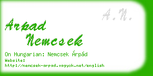 arpad nemcsek business card